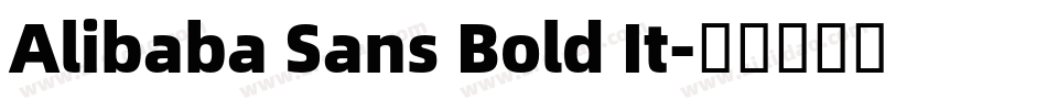 Alibaba Sans Bold It字体转换